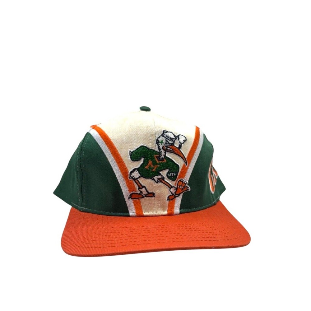 Vintage 90’s Miami Hurricanes Hat Snapback Twins Enterprise NWT Cool Design Rare